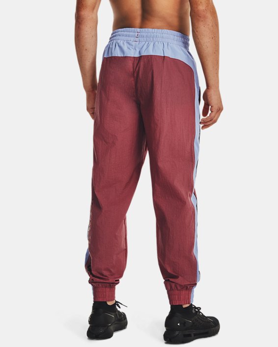 Men's UA Woven Track Pants, Red, pdpMainDesktop image number 1